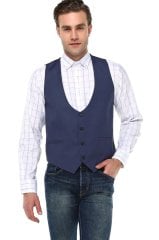 Lacivert Yelek Erkek Slim Kesim