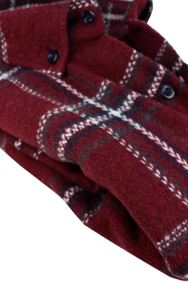 Varetta Erkek Kahverengi Kışlık Kalın Kareli Oduncu Gömlek – Cepli Oversize Model