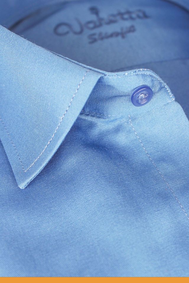 Varetta Erkek İndigo Slim Fit Çizgili Uzun Kol Gömlek