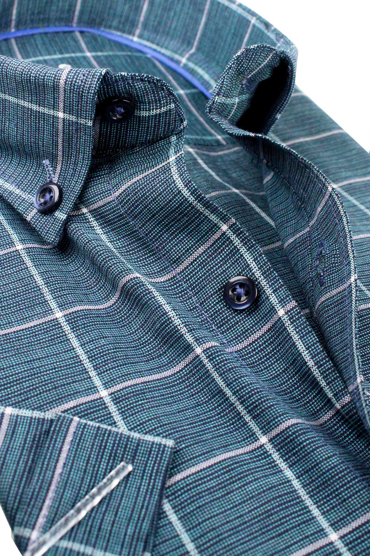 Varetta Erkek Yeşil Kısa Kollu Cepli Geniş Kesim Pamuklu Yazlık Kareli Gömlek