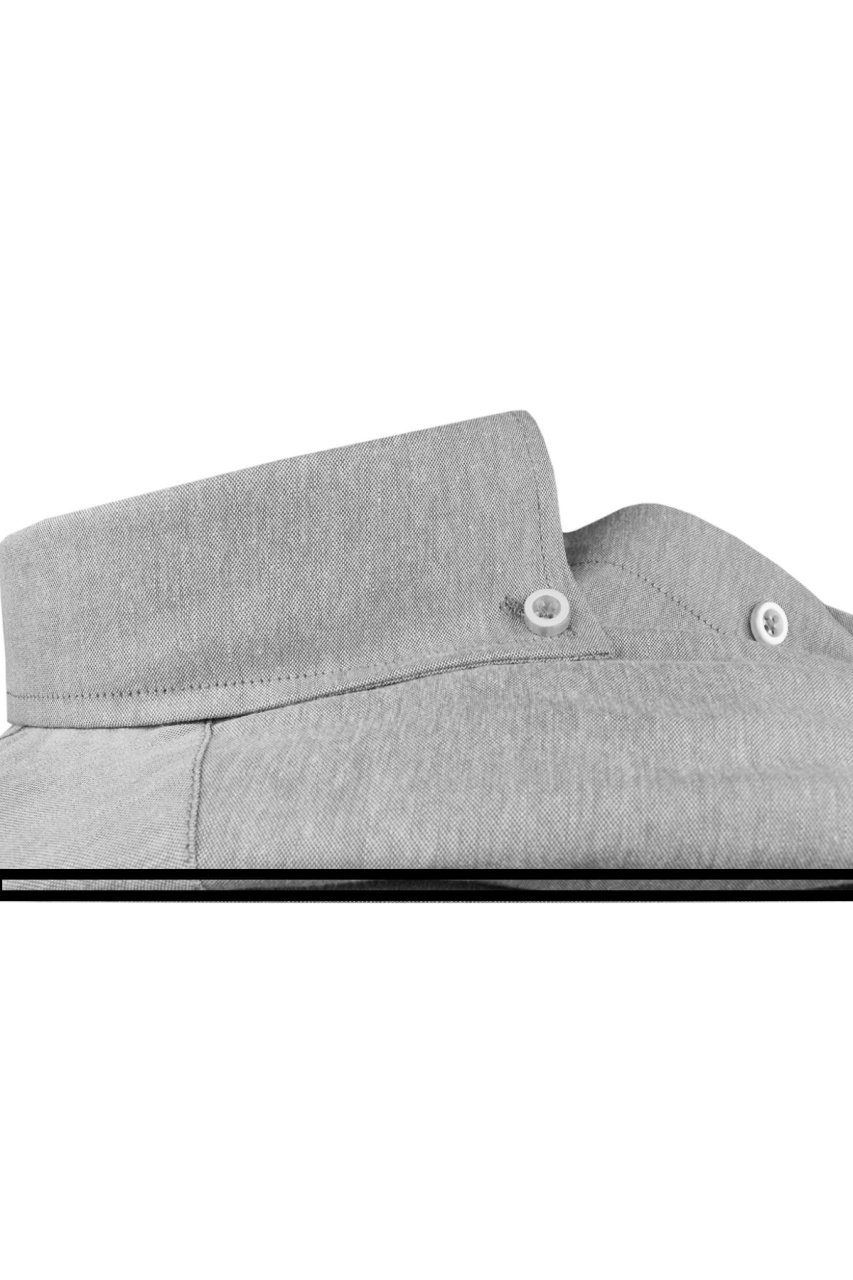 Varetta Erkek Gri Kısa Kollu Klasik Kesim Yaka Düğmeli Gömlek