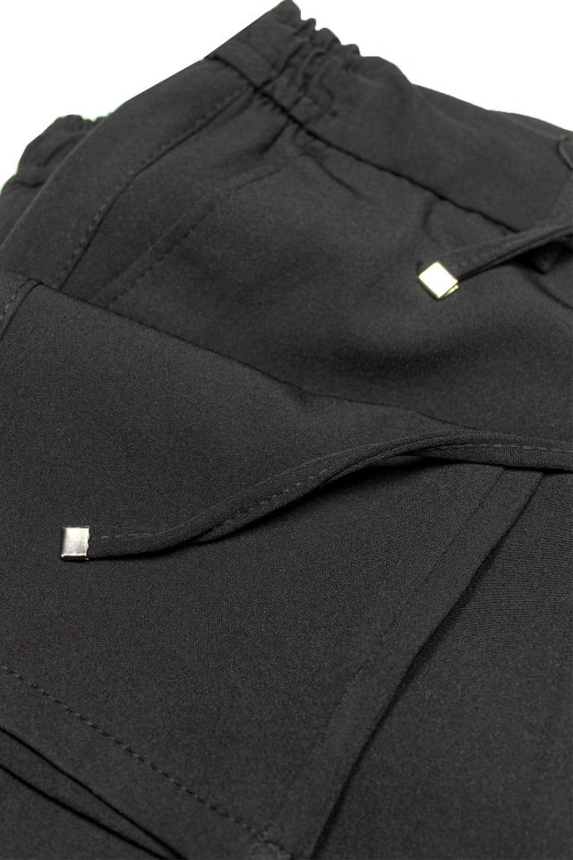 Varetta Erkek Siyah Cepli Düz Paça Regular Jogger Pantolon