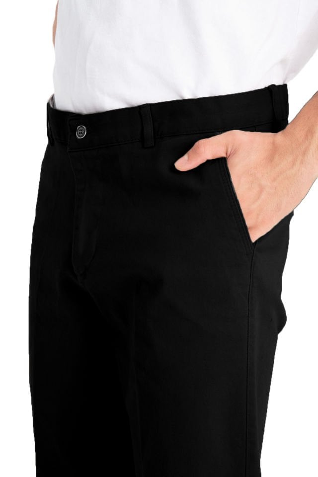 Varetta Erkek Siyah Kanvas Likralı Regular Cepli Pantolon