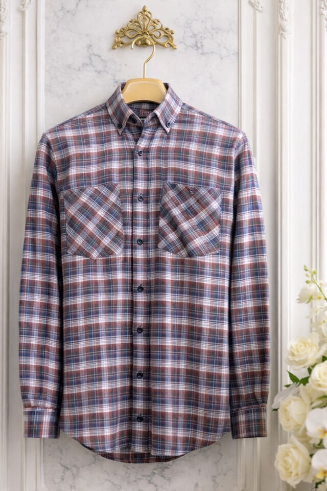 Varetta Erkek Çift Cepli Kışlık Gömlek Kareli