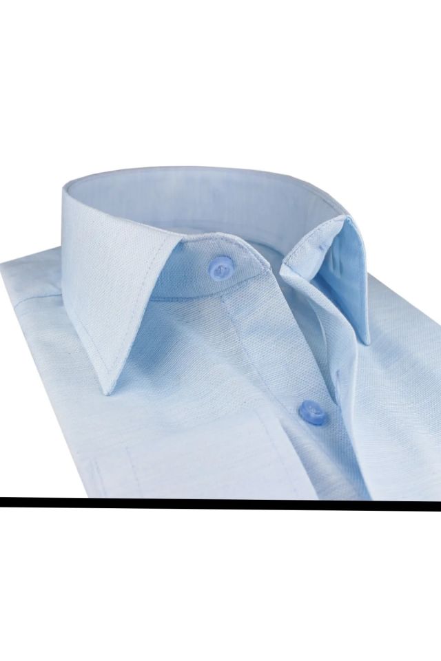 Varetta Erkek Buz Mavi Yeşil Düz Renk Uzun Kollu Gömlek