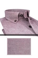 Varetta Erkek Gül Kurusu Klasik Çift Cepli Uzun Kol Gömlek