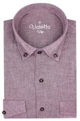 Varetta Erkek Gül Kurusu Klasik Çift Cepli Uzun Kol Gömlek