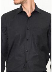 Varetta Erkek Siyah Klasik Kesim Uzun Kol Gömlek