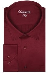 Varetta Erkek Bordo Klasik Kesim Uzun Kol Tek Cepli Gömlek