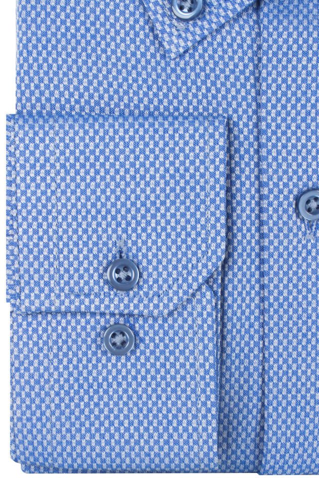 Varetta Erkek Mavi Uzun Kollu Cepli Geniş Kesim Büyük Beden Gömlek