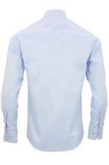 Erkek Buz Mavi Mini Desen Slim Fit Uzun Kol Erkek Gömlek