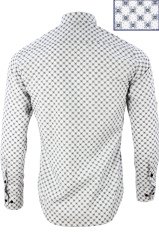 Varetta Erkek Slim Fit Beyaz  Desenli Uzun Kollu Gömlek