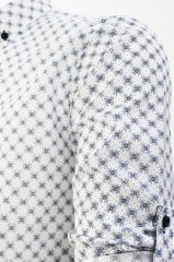 Varetta Erkek Slim Fit Beyaz  Desenli Uzun Kollu Gömlek
