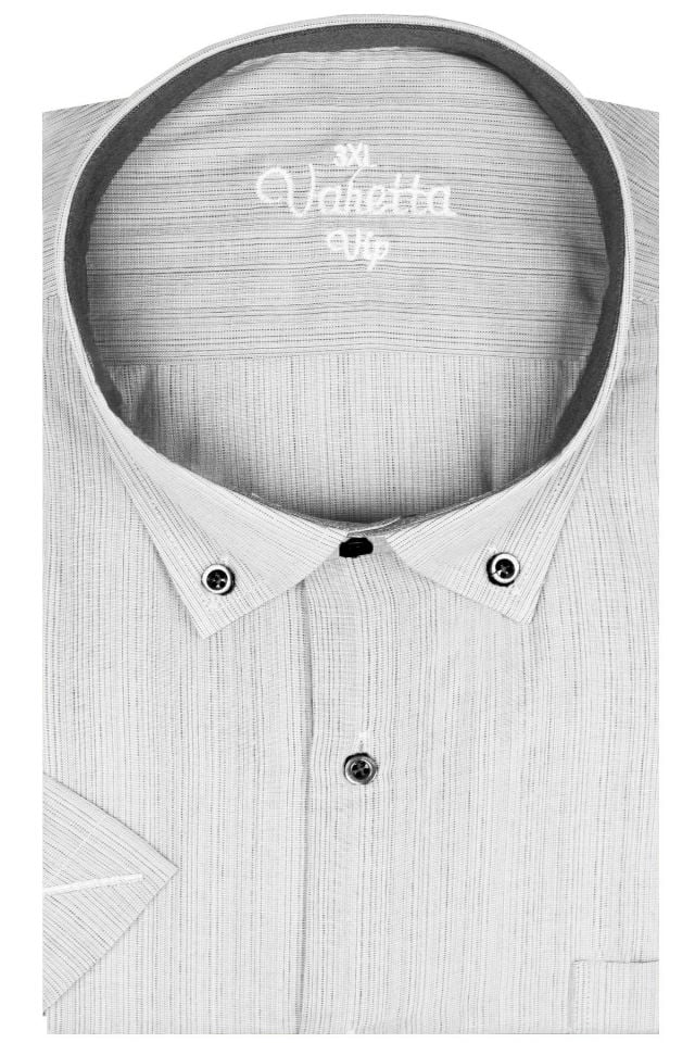 Varetta Erkek Gri Büyük Beden Kısa Kollu Gömlek