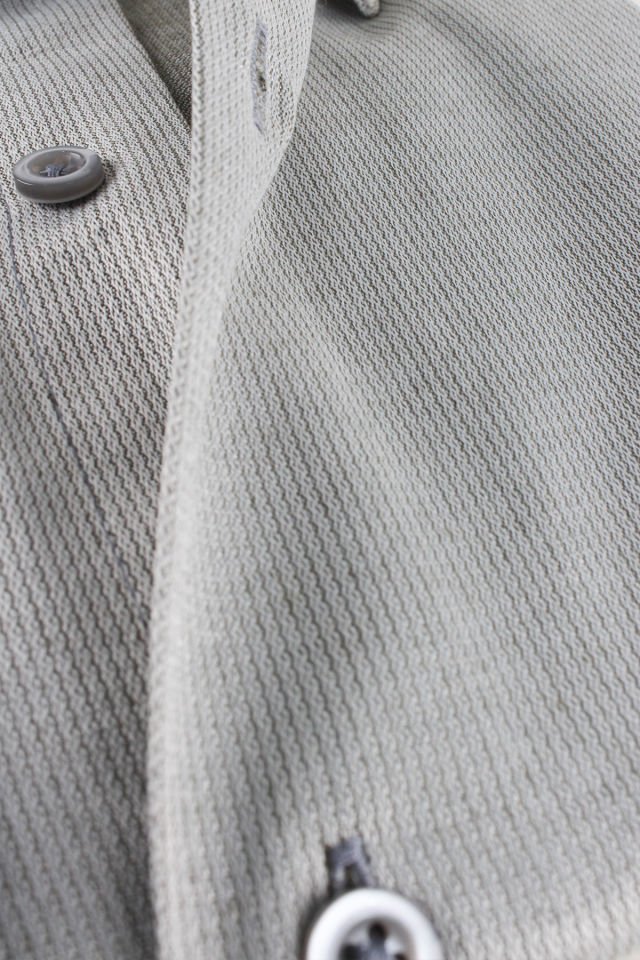 Varetta Erkek Gri Çizgili Uzun Kollu Cepli Büyük Beden Gömlek