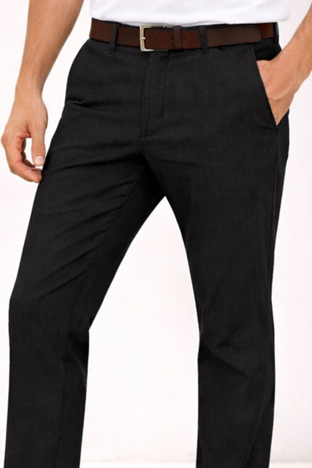 Varetta Erkek Siyah Yazlık Kot Pantolon İtalyan Yandan Cepli İnce Kaliteli Tensel