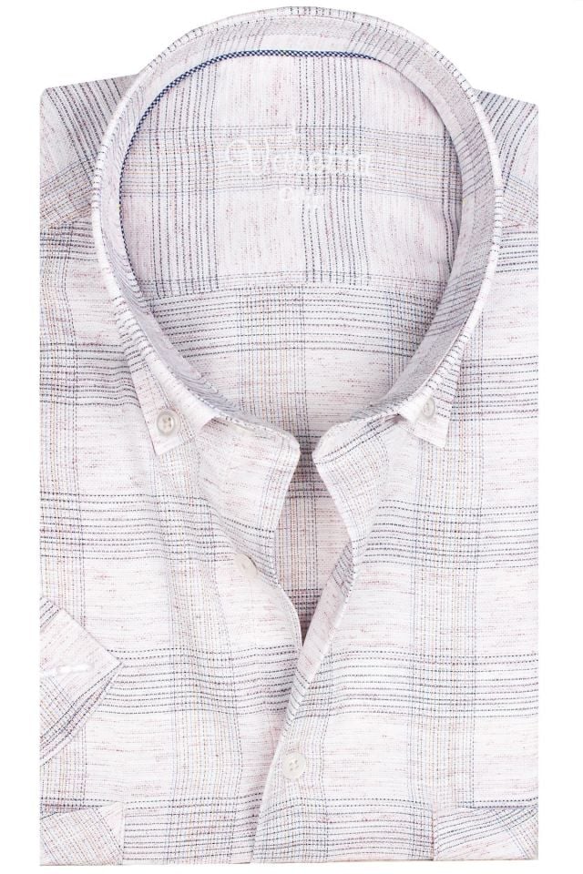 Varetta Erkek  Çift Cepli Kısa Kollu Gömlek Soft Pembe Pamuklu