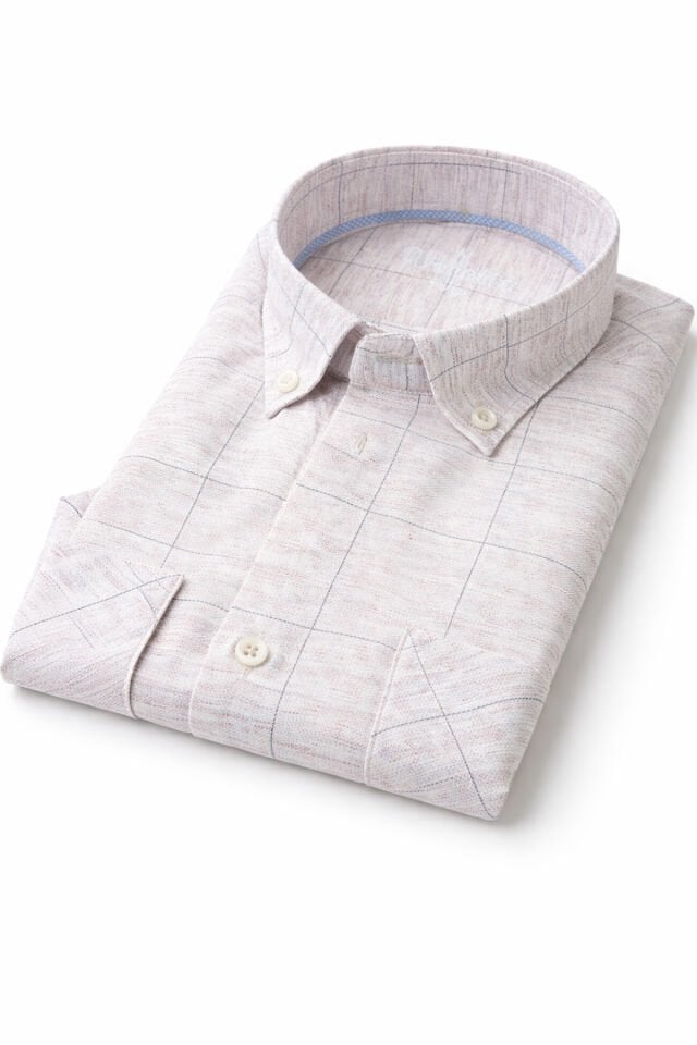 Varetta Erkek Soft Pembe Çift Cepli Pamuklu Kısa Kollu Gömlek