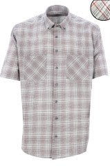 Varetta Erkek Gri Kısa Kollu Büyük Beden Gömlek