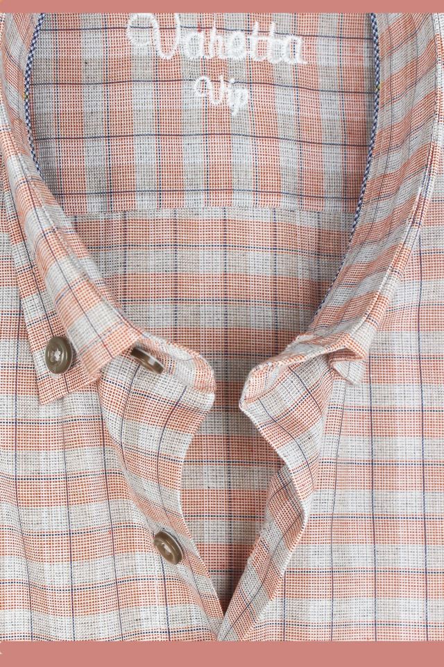 Varetta Somon Gri Kısa Kollu Pamuklu Yazlık Gömlek