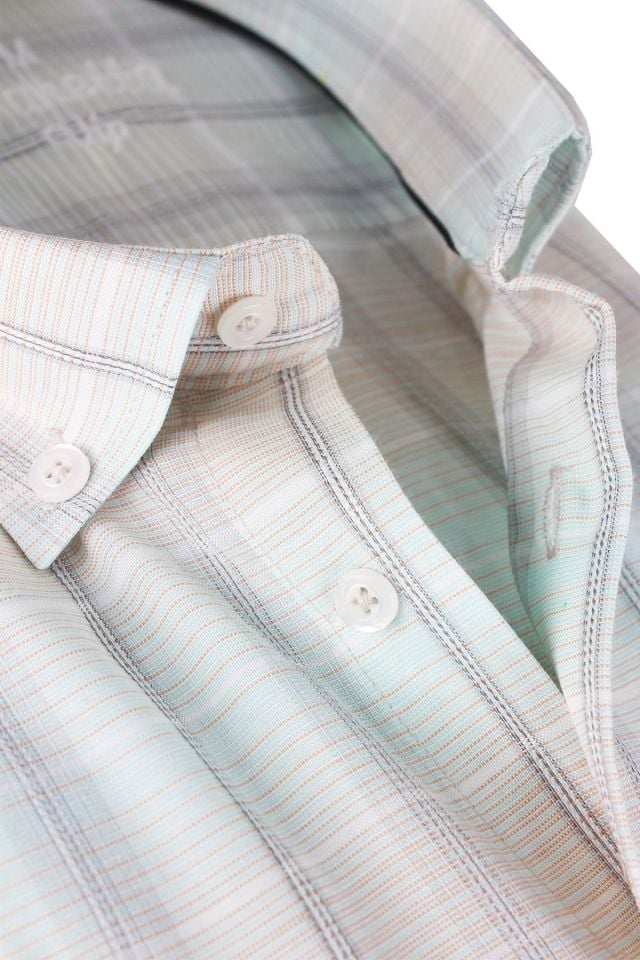 Varetta Su Yeşili Kısa Kollu Pamuklu Yazlık Gömlek