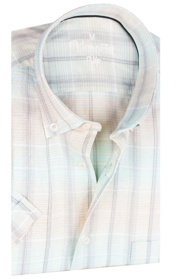 Varetta Su Yeşili Kısa Kollu Pamuklu Yazlık Gömlek