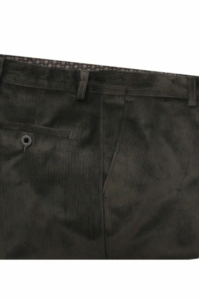 Varetta Erkek Kahverengi Kışlık İçi Yünlü Polarlı Klasik Kesim Kadife Pantolon