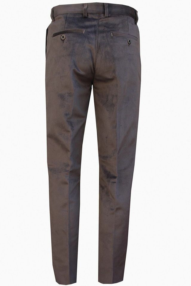 Varetta Erkek Kahverengi Kışlık İçi Yünlü Polarlı Klasik Kesim Kadife Pantolon