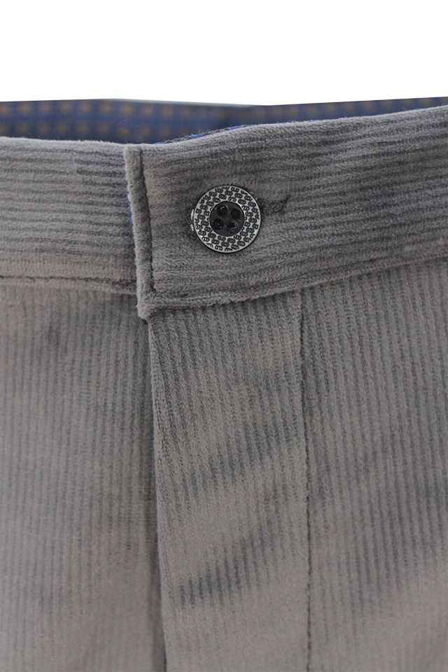 Varetta Erkek Gri Kışlık İçi Yünlü Polarlı Cepli Kadife Pantolon