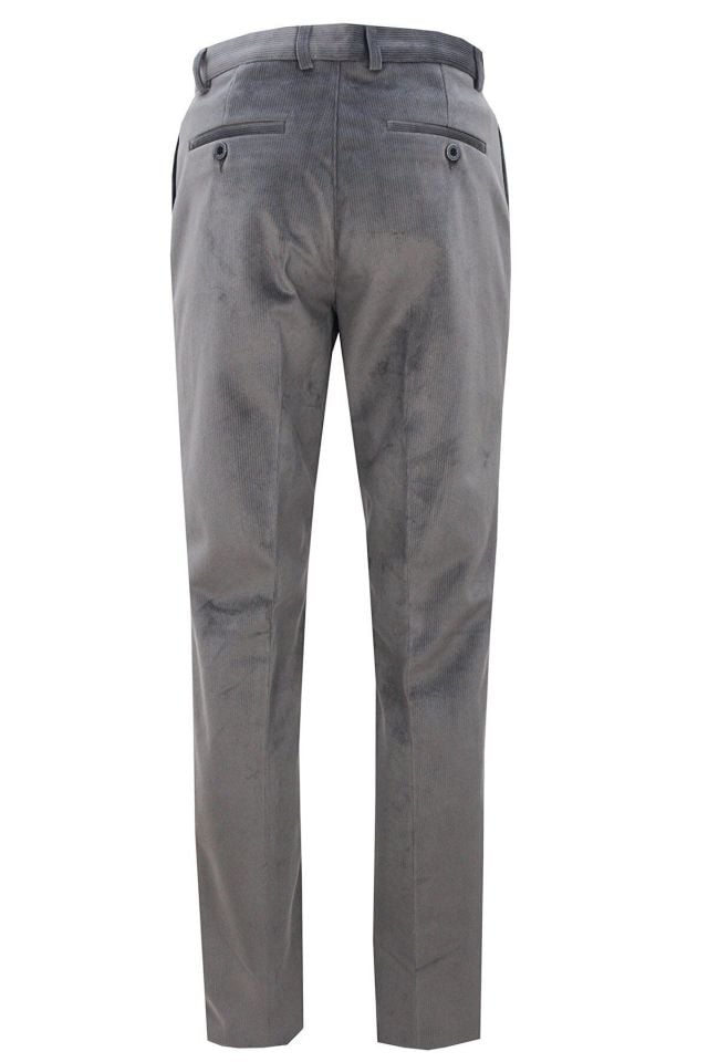 Varetta Erkek Gri Kışlık İçi Yünlü Polarlı Cepli Kadife Pantolon