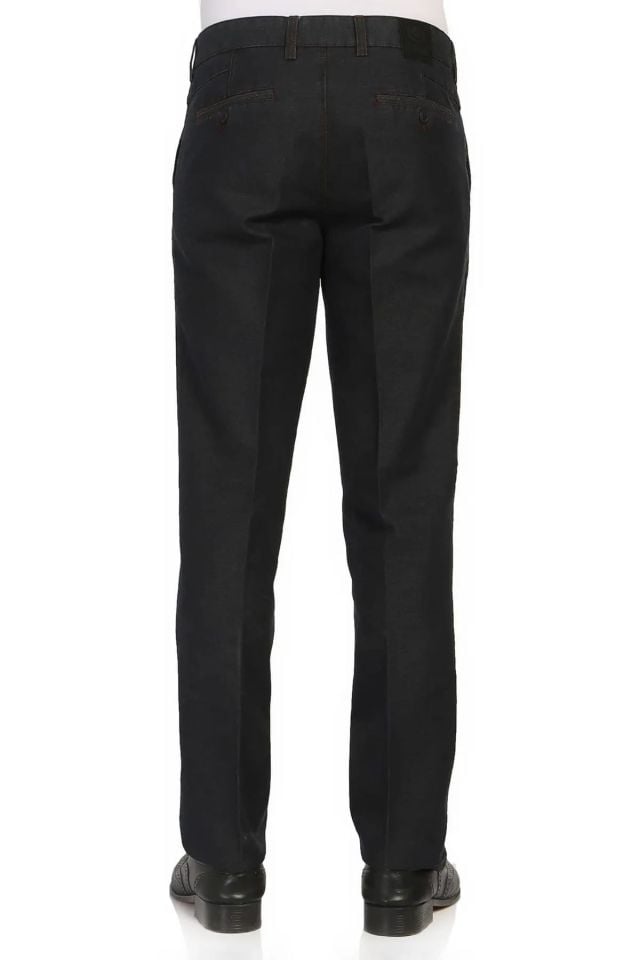 Varetta Erkek Siyah Likralı Kalın Kışlık Cepli Klasik Kesim Kot Pantolon