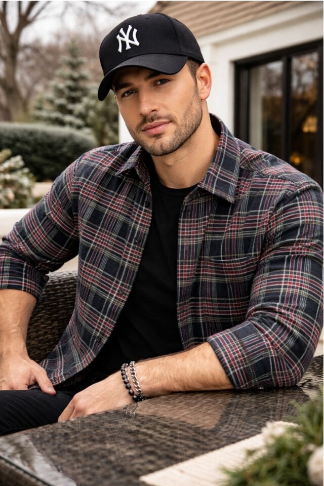 Varetta Erkek Siyah Yeşil Kareli Kışlık Gömlek