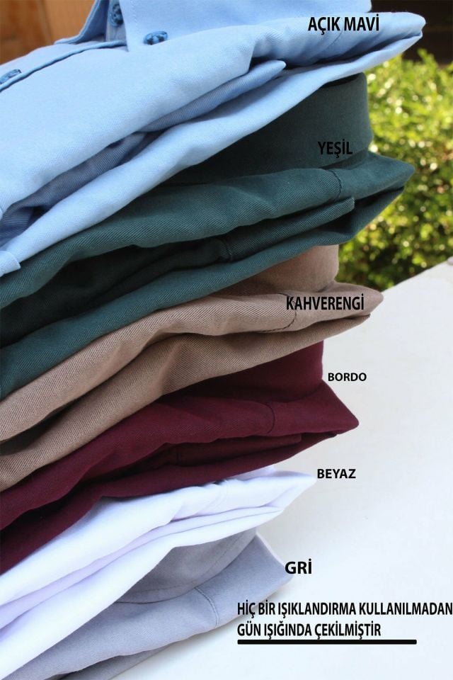 Varetta Erkek Beyaz Klasik Kesim Likralı Denim Gömlek – Çift Cepli Uzun Kollu Günlük Kot Gömlek