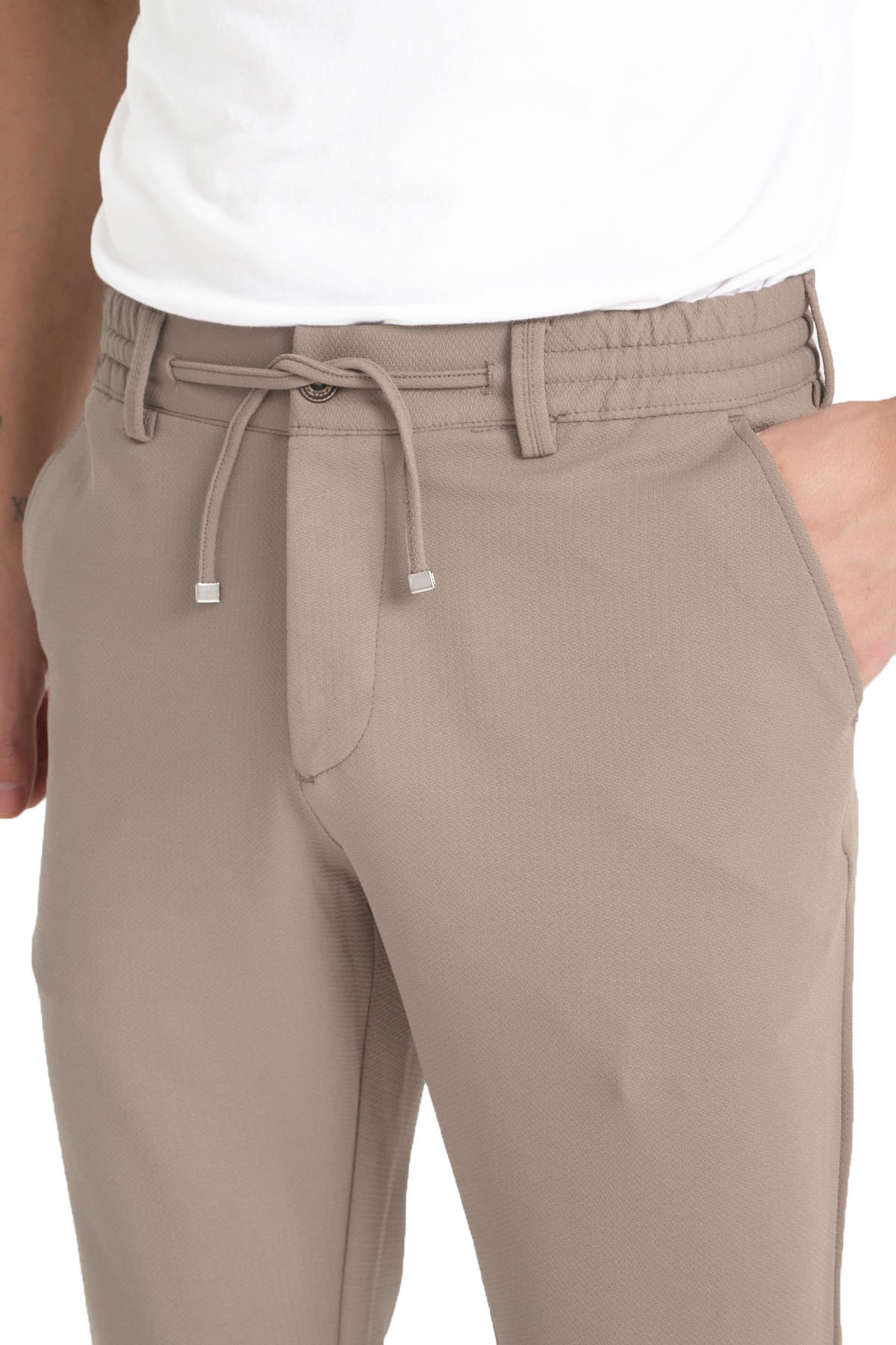 Varetta Erkek Taba Cepli Düz Paça Regular Jogger Pantolon