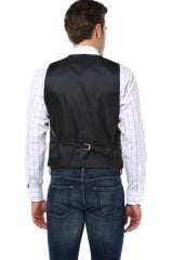 Lacivert Yelek Erkek Slim Kesim