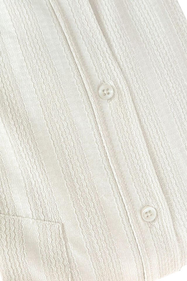 Varetta Erkek Bej Gömlek Likralı Uzun Kollu Cepli Rahat Kalıp Salaş Dökümlü Pamuklu Günlük Şık Model