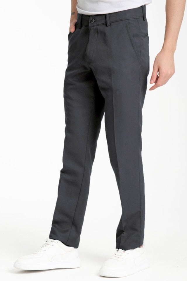 Varetta Erkek Füme Pamuklu Cepli Yazlık Düz Keten Pantolon