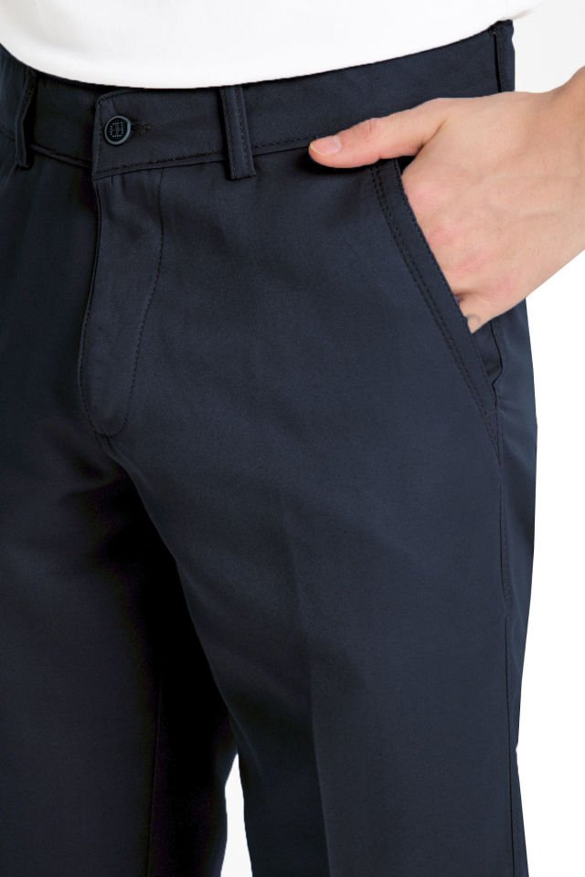 Varetta Erkek Lacivert  Pamuklu Cepli Yazlık Düz Keten Pantolon