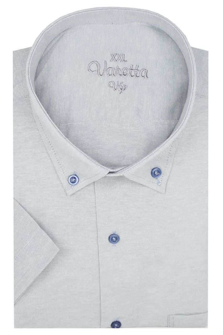 Varetta Erkek Gri Kısa Kollu Büyük Beden Gömlek