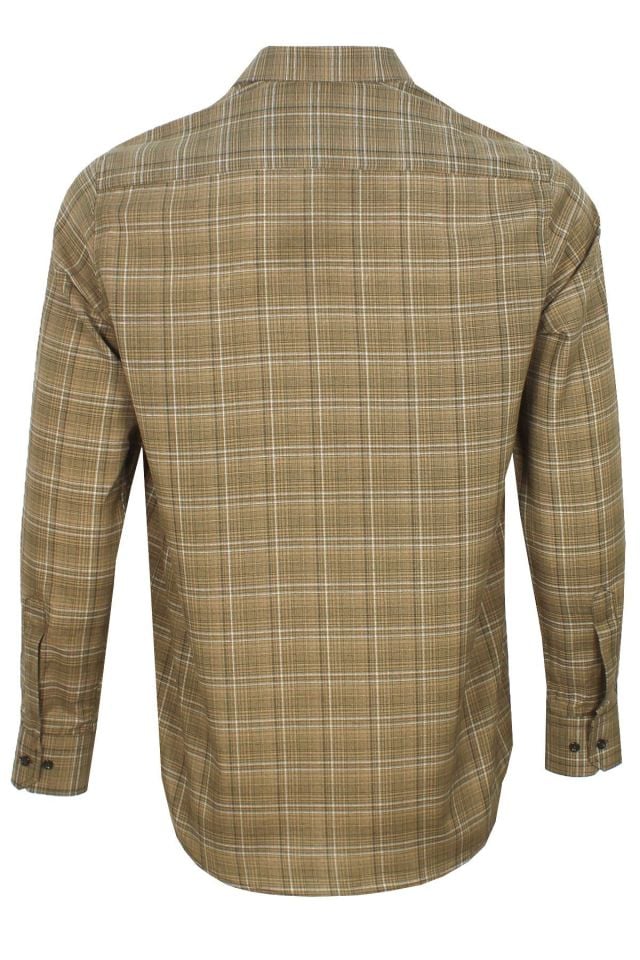 Varetta Erkek Kahverengi Kareli Uzun Kol Klasik Kesim Yaka Düğmeli Gömlek