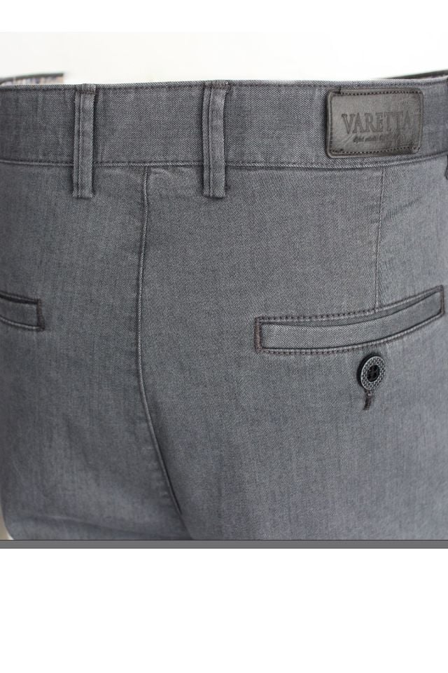 Varetta Erkek Gri Cepli Yazlık İnce Tensel Kot Pantolon