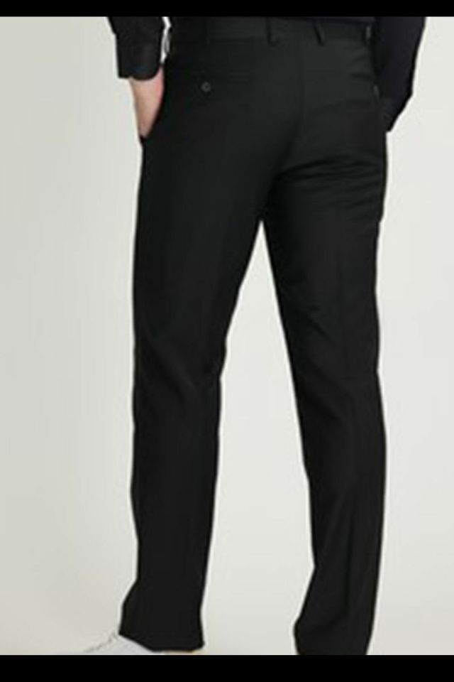 Varetta Erkek Siyah Slim Fit Kesim Poliviskon Kumaş Pantolon