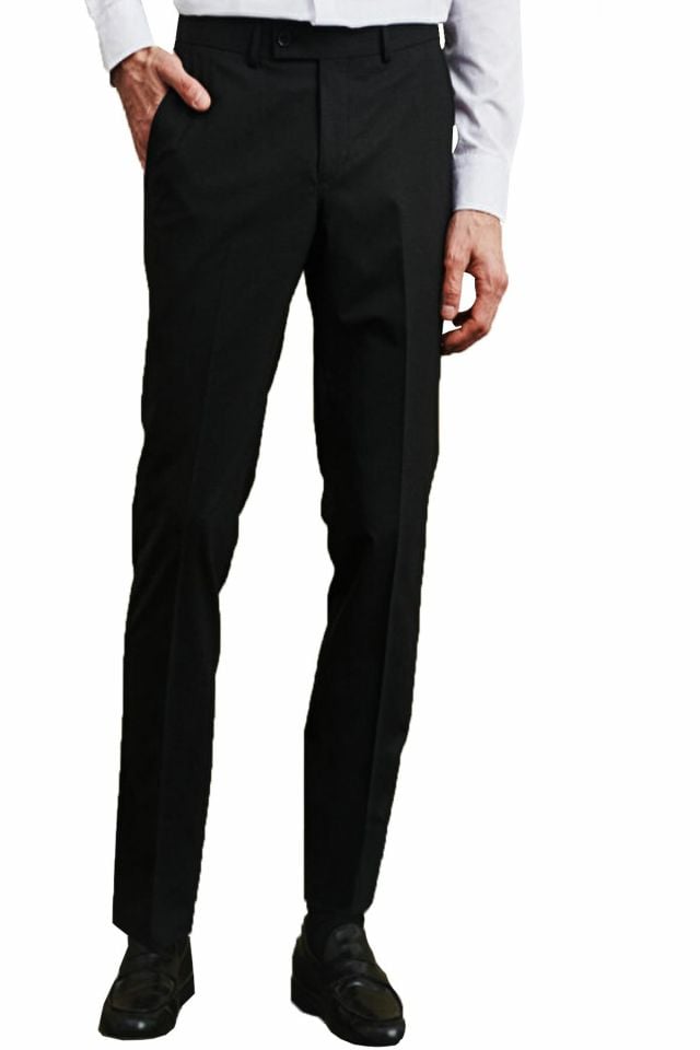 Varetta Erkek Siyah Slim Fit Kesim Poliviskon Kumaş Pantolon