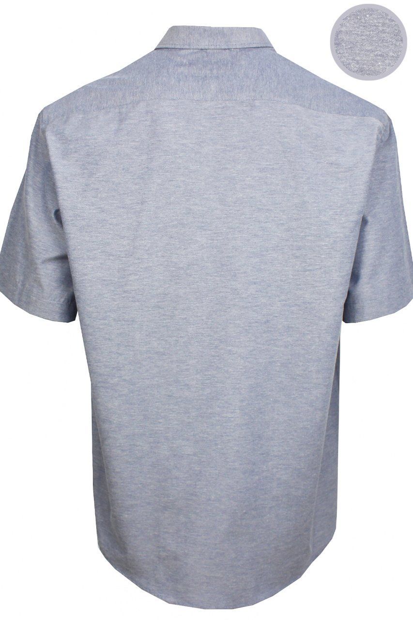 Varetta Erkek Koyu Gri Pamuklu Büyük Beden Kısa Kollu Gömlek