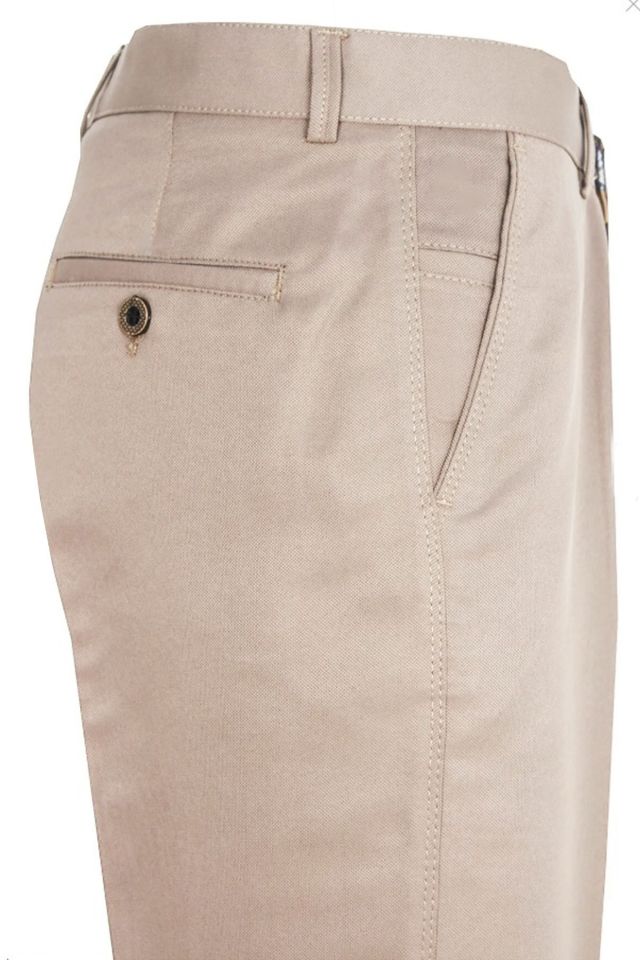Varetta Erkek Bej Mavi Klasik Kesim Cepli Keten Pantolon