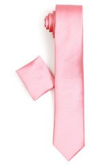 Erkek Mavi Klasik Kesim Uzun Kollu Tek Cepli Gömlek Pembe Kravat Kombin Set