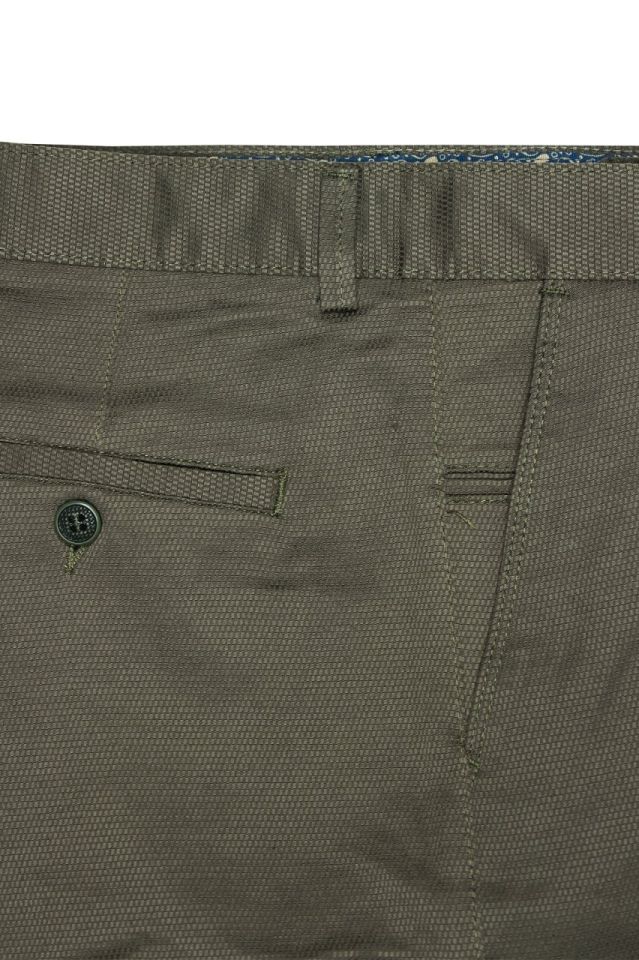 Erkek Haki Keten Klasik Kesim Pantolon