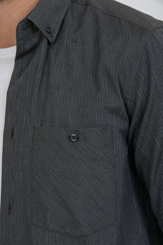 Varetta Erkek Füme Kareli Çift Cepli Yazlık Kısa Kollu Gömlek