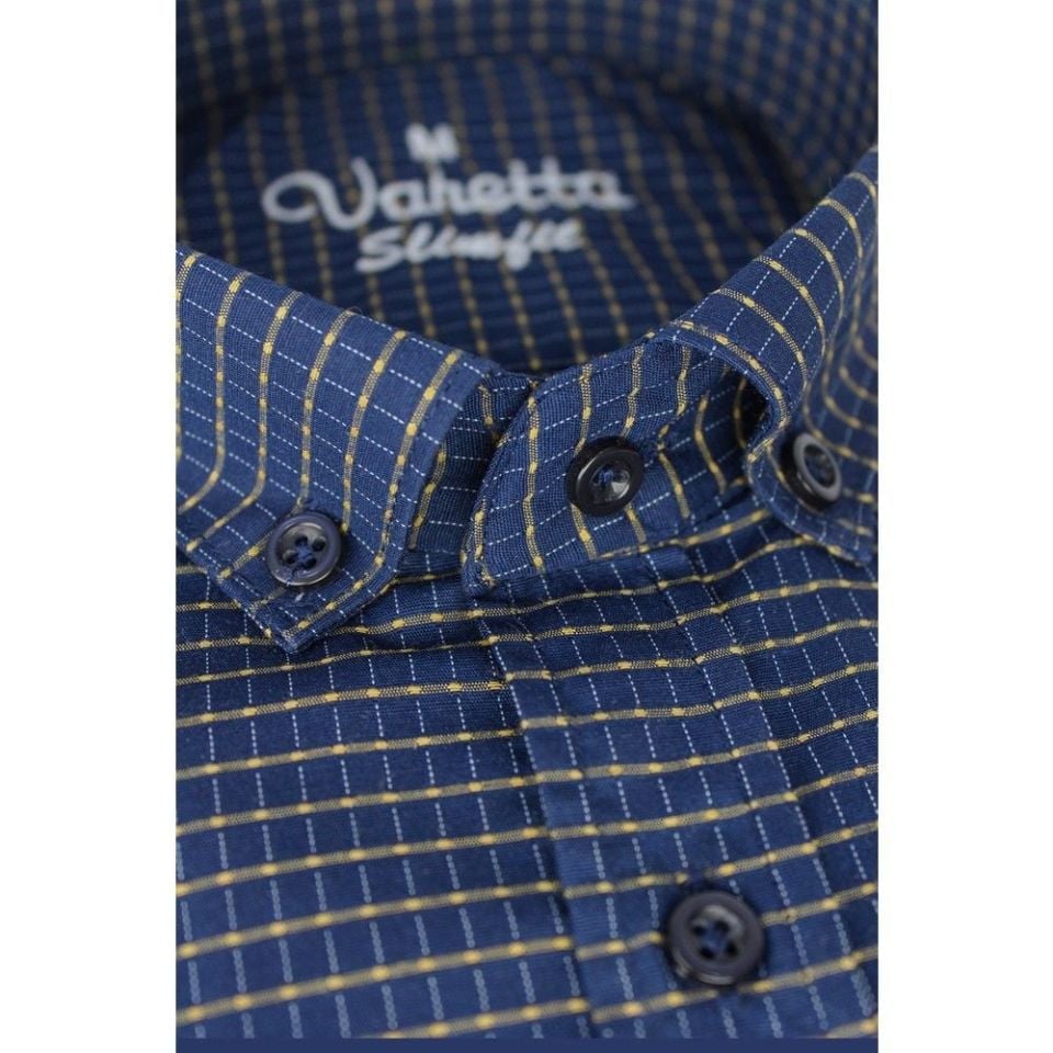 Varetta Uzun Kol Lacivert Slim Fit Dar Kesim Gömlek