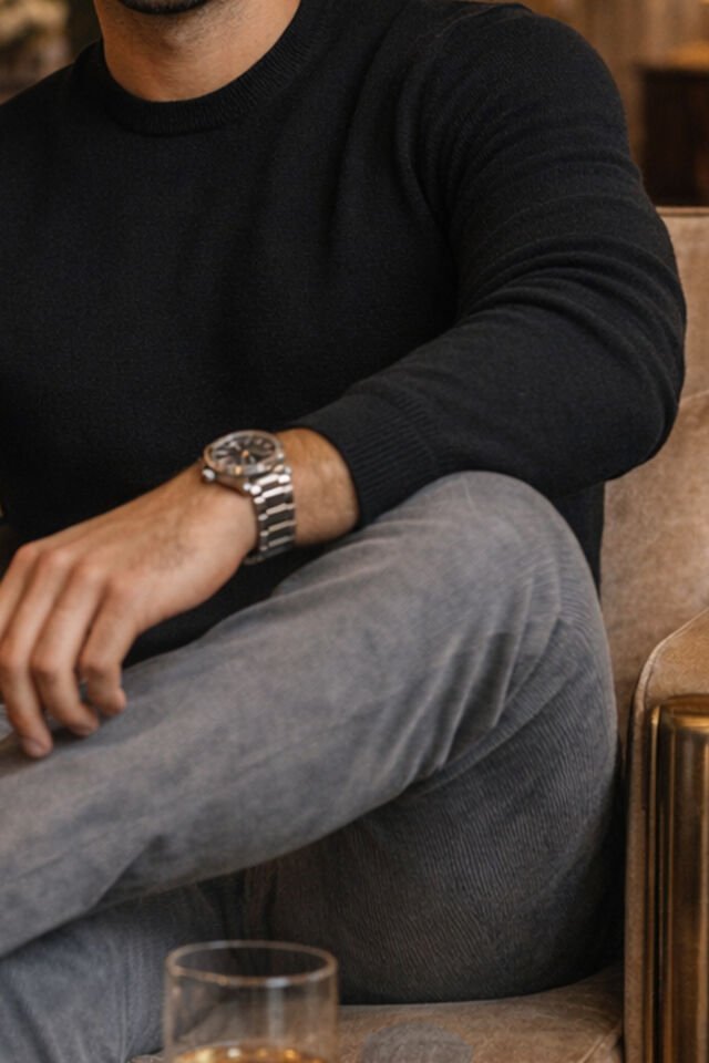 Varetta Erkek Gri Kışlık Kadife İnce Fitilli  Cepli Kadife Pantolon